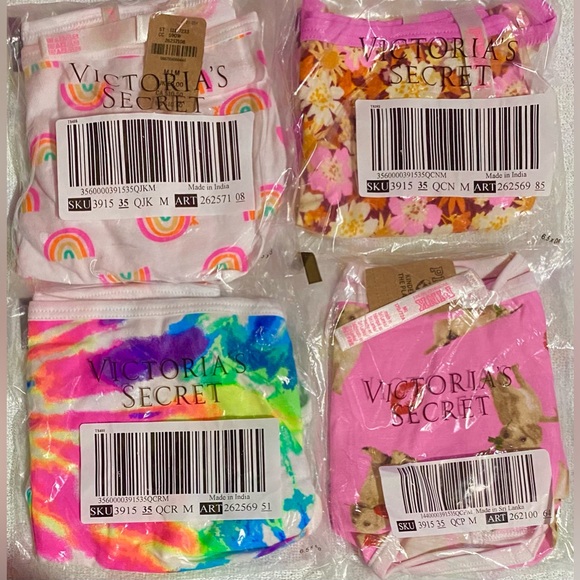 4 VS PINK cotton Boyshorts panties bundle Victoria’s Secret Pink panties - Picture 2 of 2